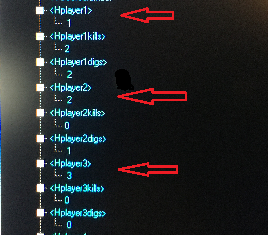 An example of the data I am receiving from Scorebot Volleyball.
